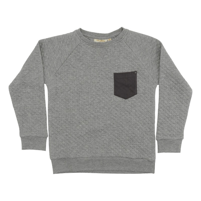  Soft Gallery Ryan Sweatshirt Grey Melange, Quilt 