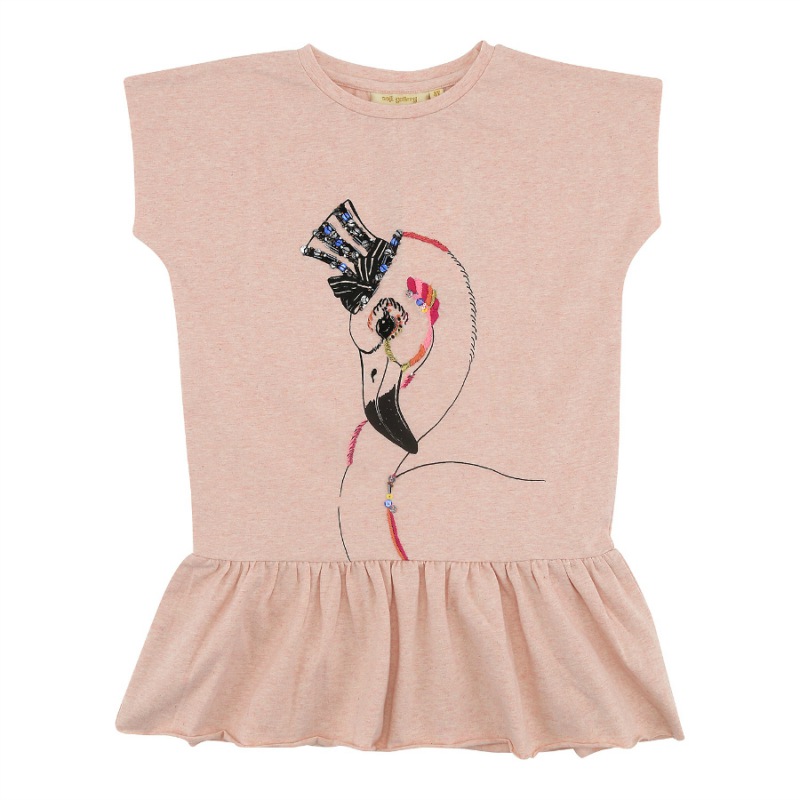  Soft Gallery Pippi Dress Scallop Shell, Flamingo emb