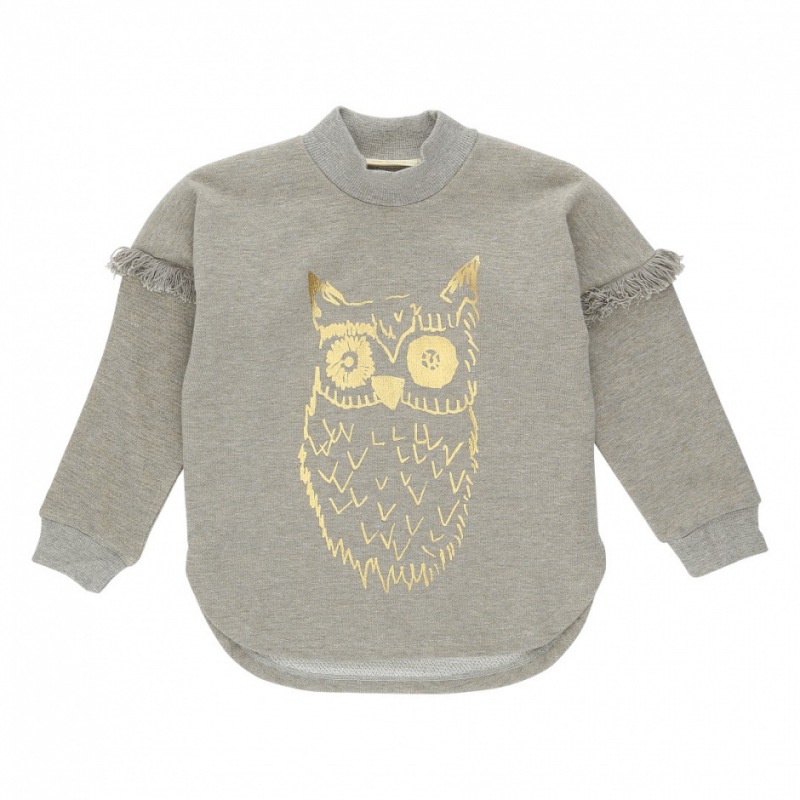  Soft Gallery Audra Sweatshirt, Big Owl Gold / Ash Lurex