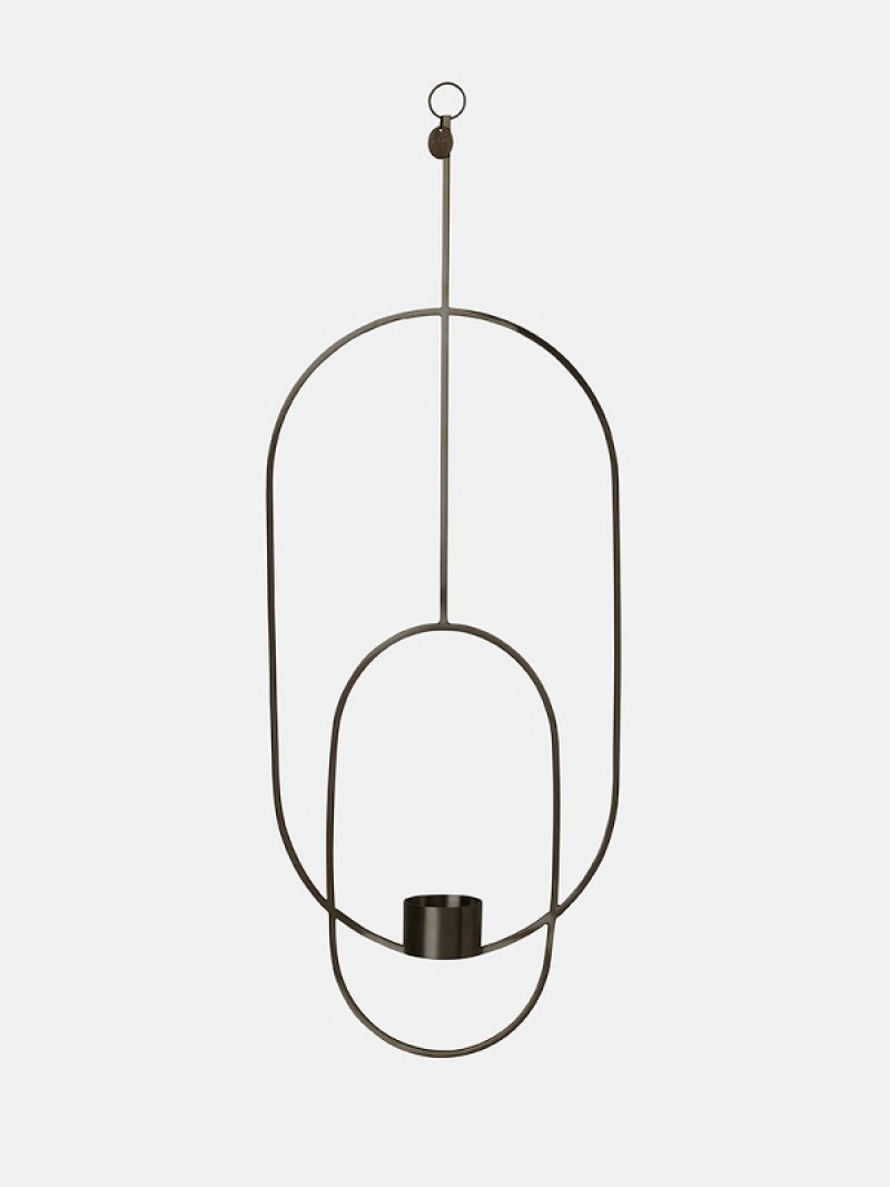  fermLIVING Hanging Tealight Deco - Oval - Black