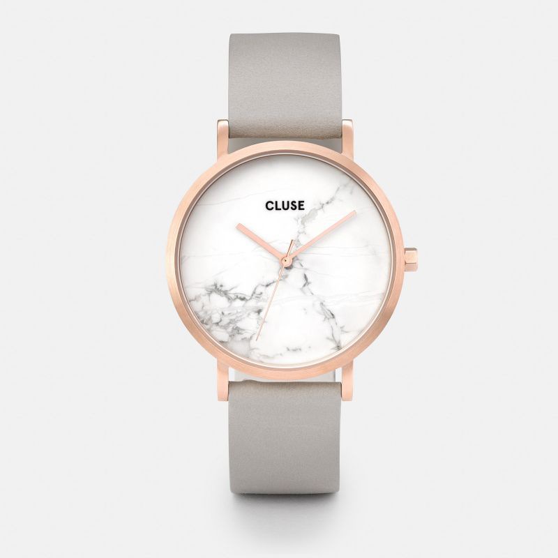  CLUSE watch La Roche Rose Gold White Marble/Grey