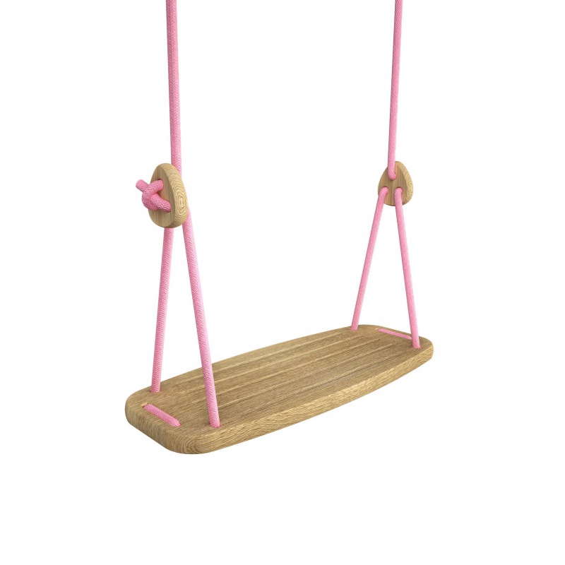  lillagunga Schaukel CLASSIC Oak - Pink Ropes