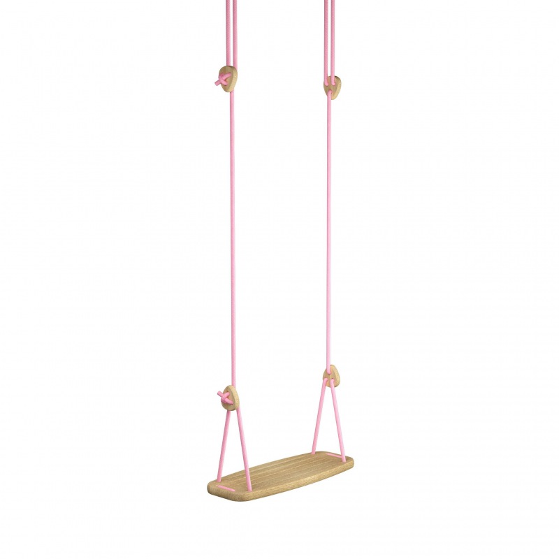  lillagunga Schaukel CLASSIC Oak - Pink Ropes