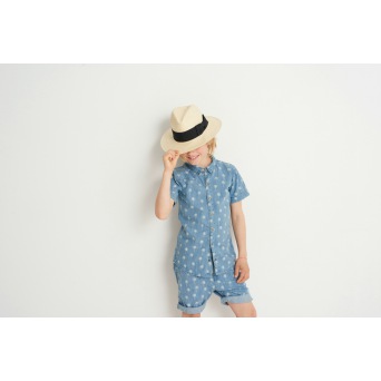  Soft Gallery Cary Shorts Light denim, AOP Palmo