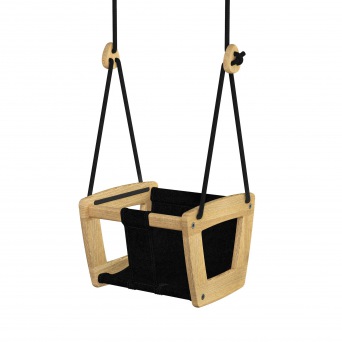  lillagunga Schaukel Toddler - Oak - Black Seat
