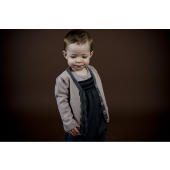  Norlie Strickcardigan rosenholz-grau