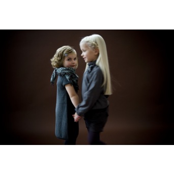  Norlie Strickkleid grau-anthrazit