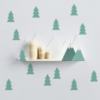  TRESXICS Shelf mint mountain & 12 fir stickerscker fir tree, mint
