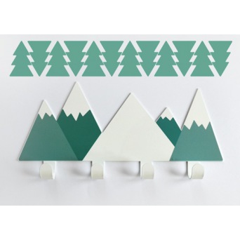  TRESXICS Wall hanger green mountains plus 12 firs