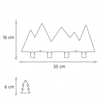  TRESXICS Wall hanger green mountains plus 12 firs