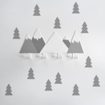  TRESXICS Wall hanger grey mountains   12 firs