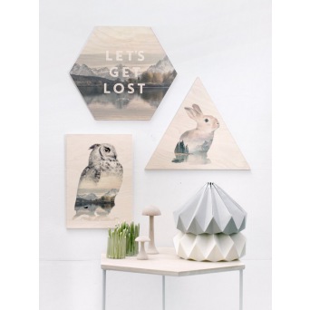  Faunascape Plywood Print LOST HEXAGON von WhatWeDo